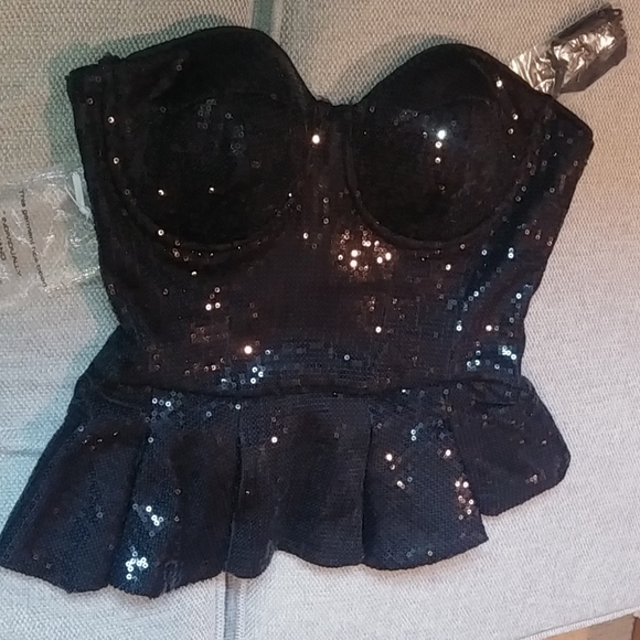 Sold Bebe Sequin Dress-Top. Like Now! - Picture 3 of 6